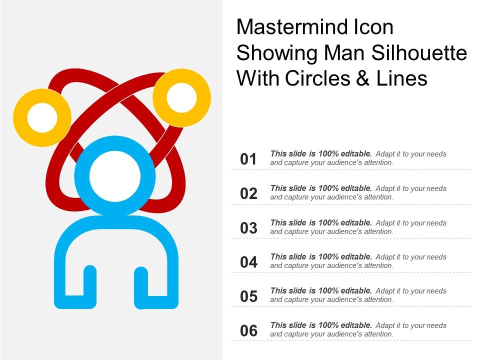 960x720 Mastermind Icon Showing Man Silhouette With Circles And Lines