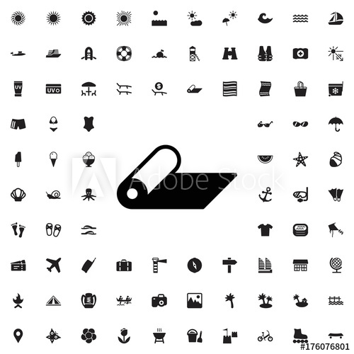 500x500 Mat Icon Set Of Filled Summer Icons