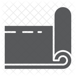 256x256 Yoga Mat Icon Of Glyph Style