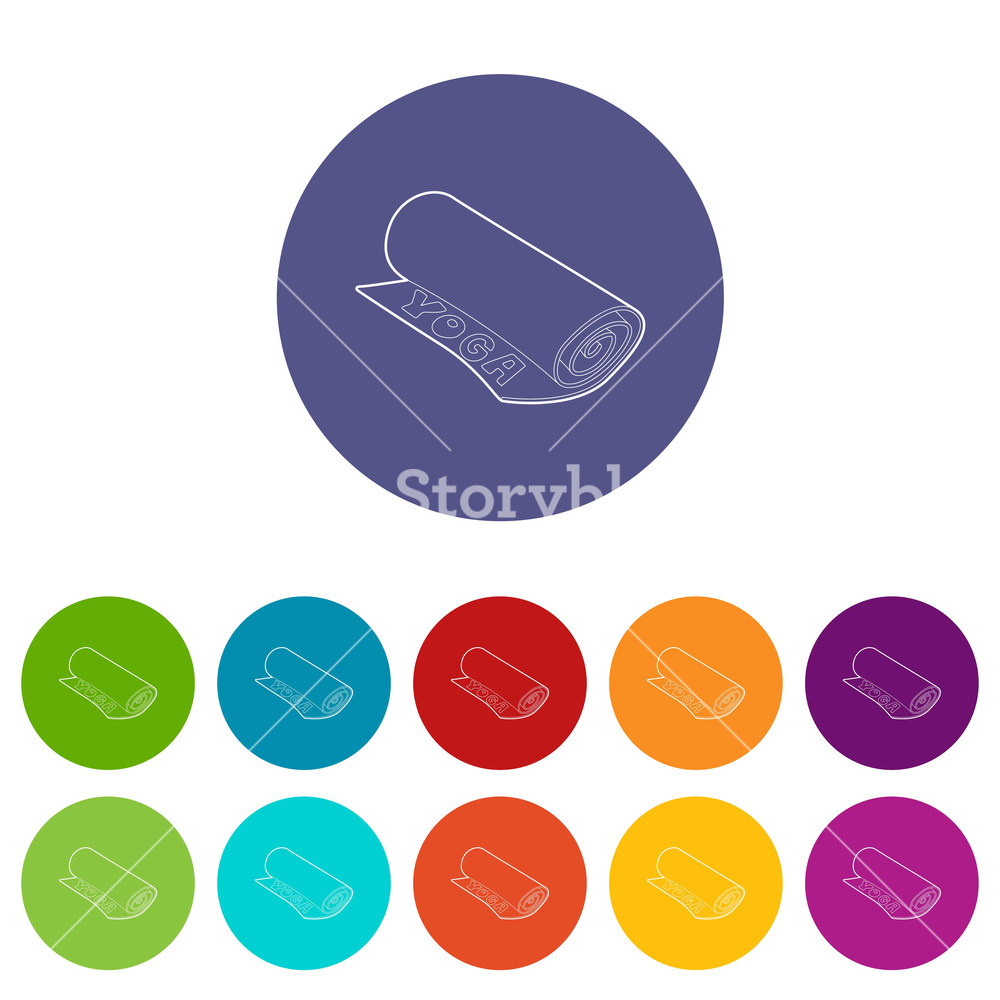 1000x1000 Yoga Mat Icon Outline Illustration Of Yoga Mat Vector Icon