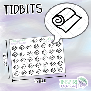 300x300 Yoga Mat Icons Hand Drawn Tidbits Planner Stickers