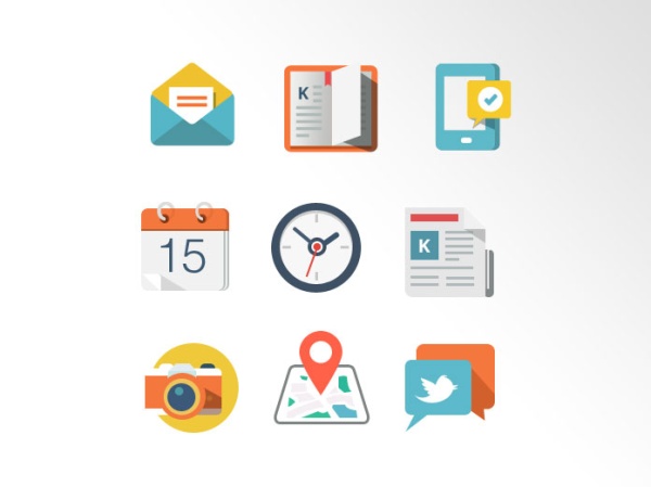 600x449 Vintage App Media Icons Material Free Download