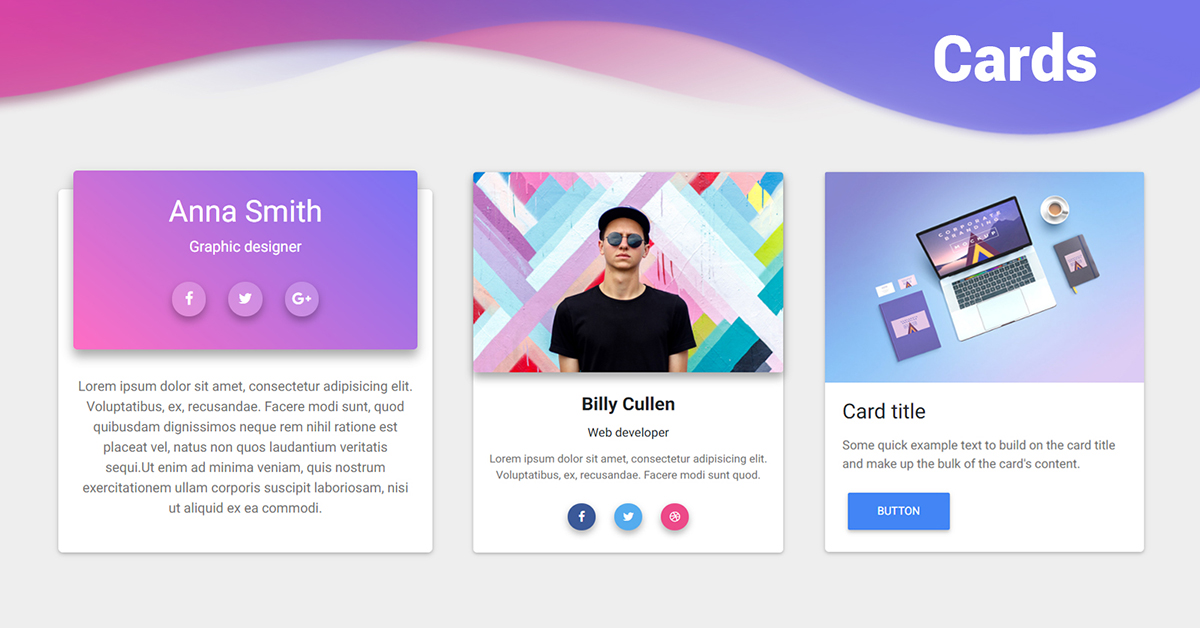 1200x628 Bootstrap Cards