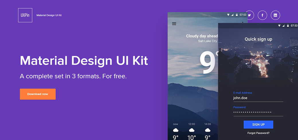 1040x490 Free Material Design Ui Kit Top Free Kits And Icon Sets