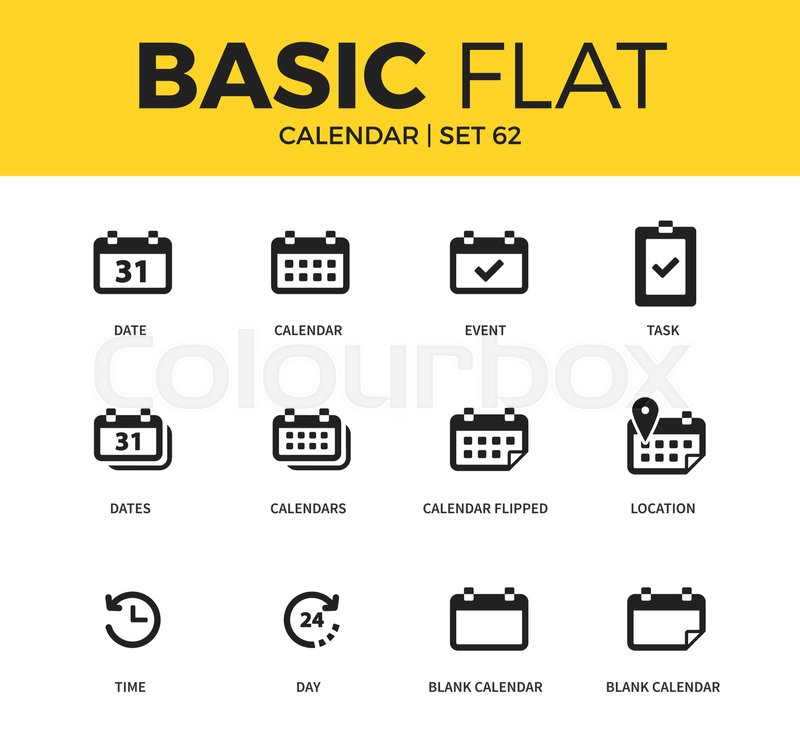 800x742 Basic Set Of Time Form, Day Form And Stock Vector Colourbox