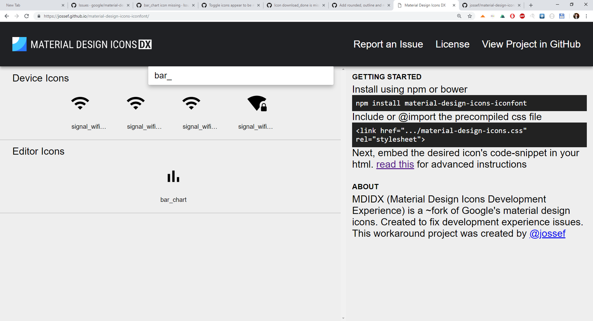 1920x1040 Bar Chart Icon Missing Issue