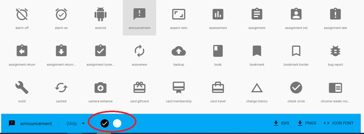 1224x453 How Can The Colour Of The Material Design Icons Be Changed To Suit
