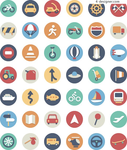 484x568 Designer Mobile App Round Flat Color Icon Design Material