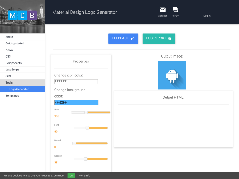 Material Design Icon Generator at Collection of