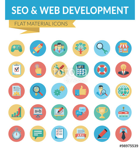 470x500 Seo Web Development Trendy Material Design Icons Pack