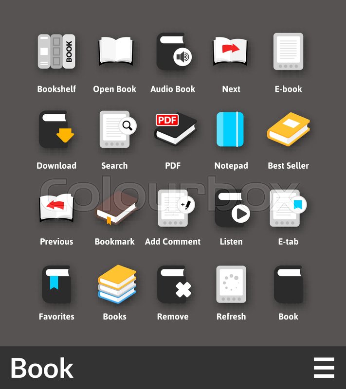 711x800 Flat Material Design Icons Set