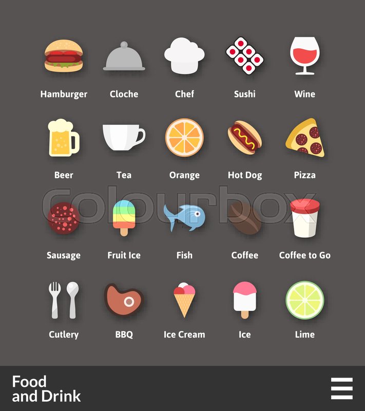 711x800 Flat Material Design Icons Set