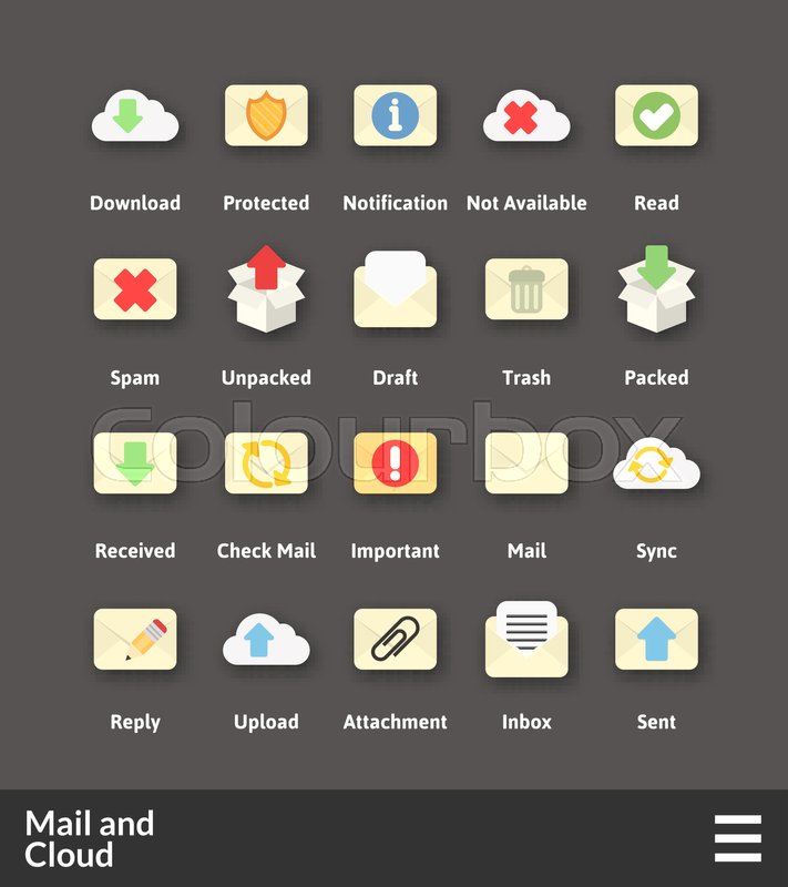 711x800 Flat Material Design Icons Set