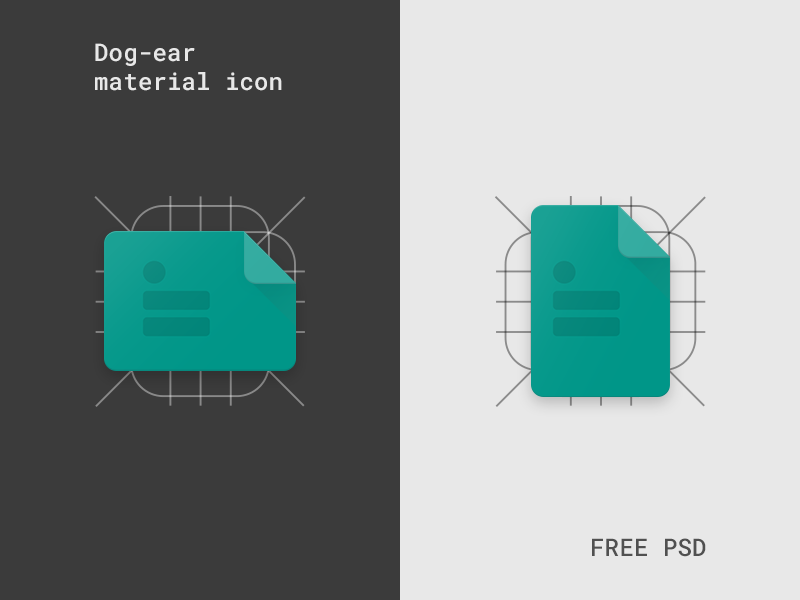 800x600 Dog Ear Material Icon Template