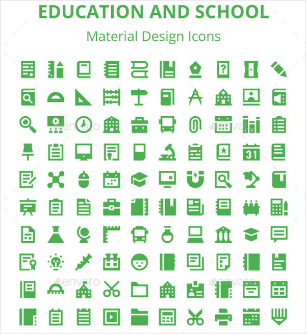 600x655 Material Design Icons