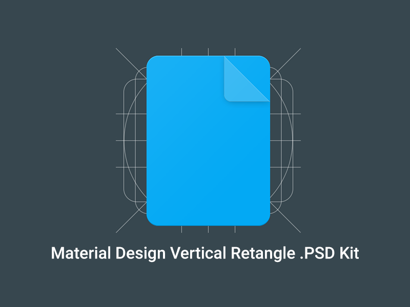 800x600 Material Design Vertical Retangle Kit