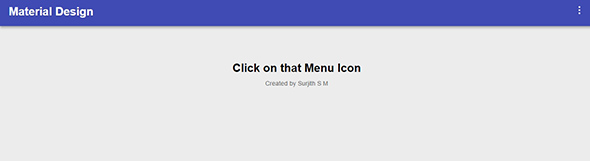 Material Design Menu Icon