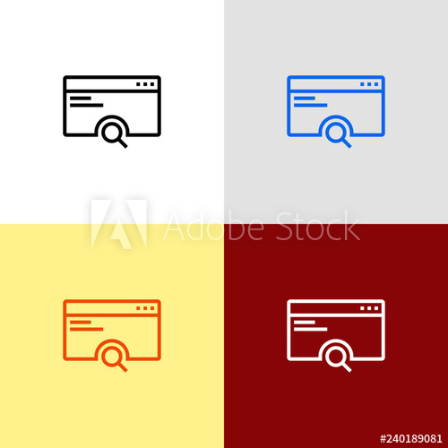 500x500 Search Outline Programming Flat Icon, Material Design Color