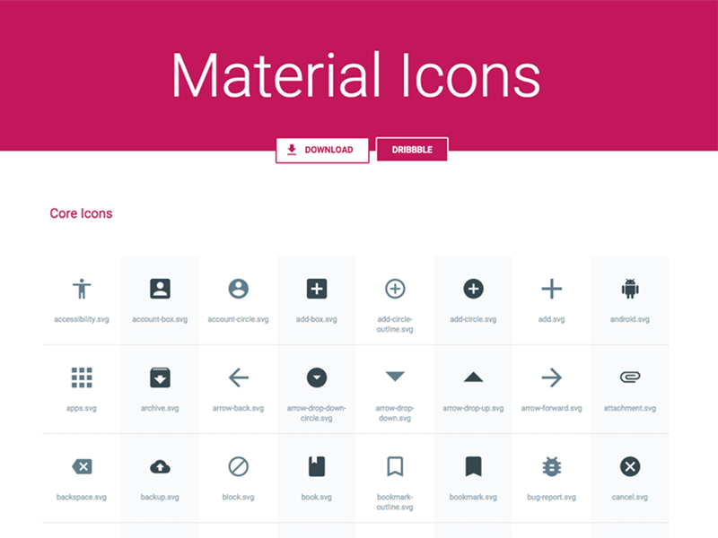 800x600 Material Icons Pack Sketch Freebie