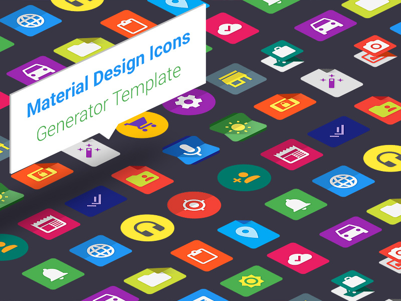 800x600 Material Design Icons Generator Template