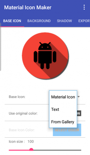 292x500 Material Icon Maker