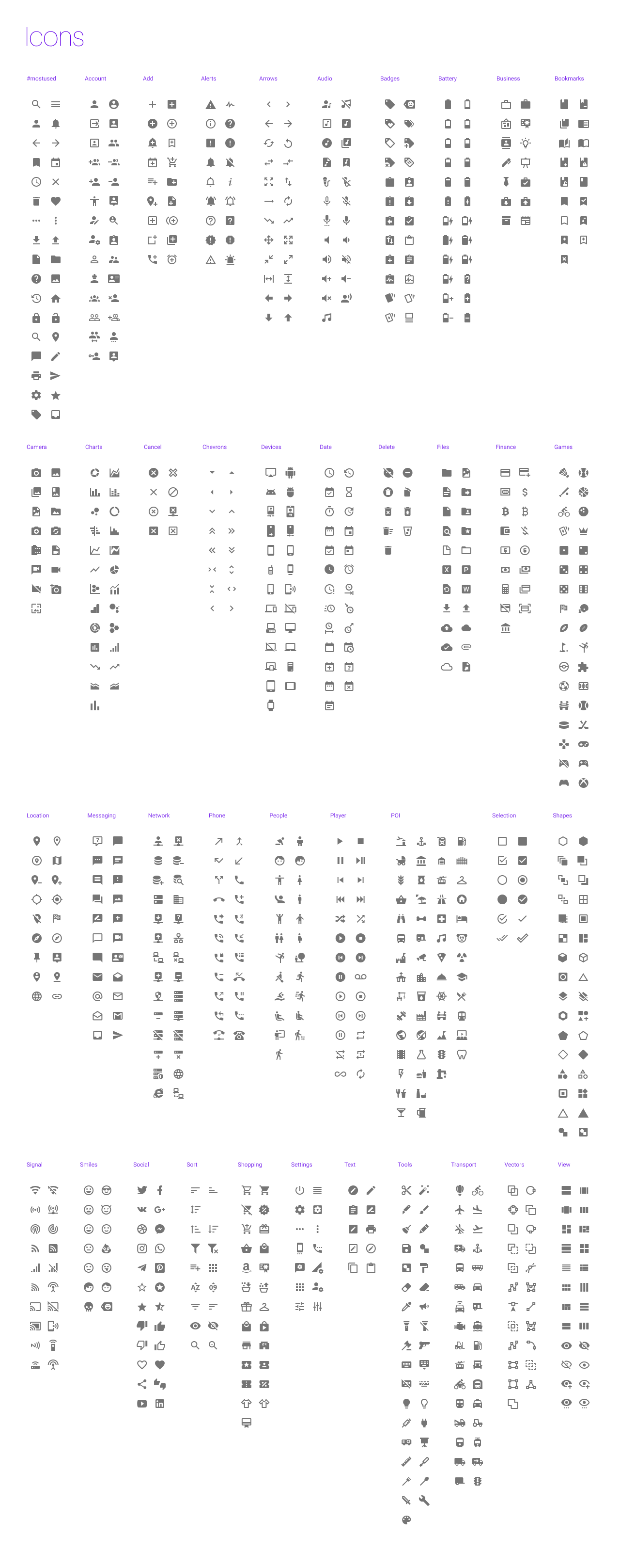 1280x3234 Material Icons Pack For Figma Crafted As Components Library