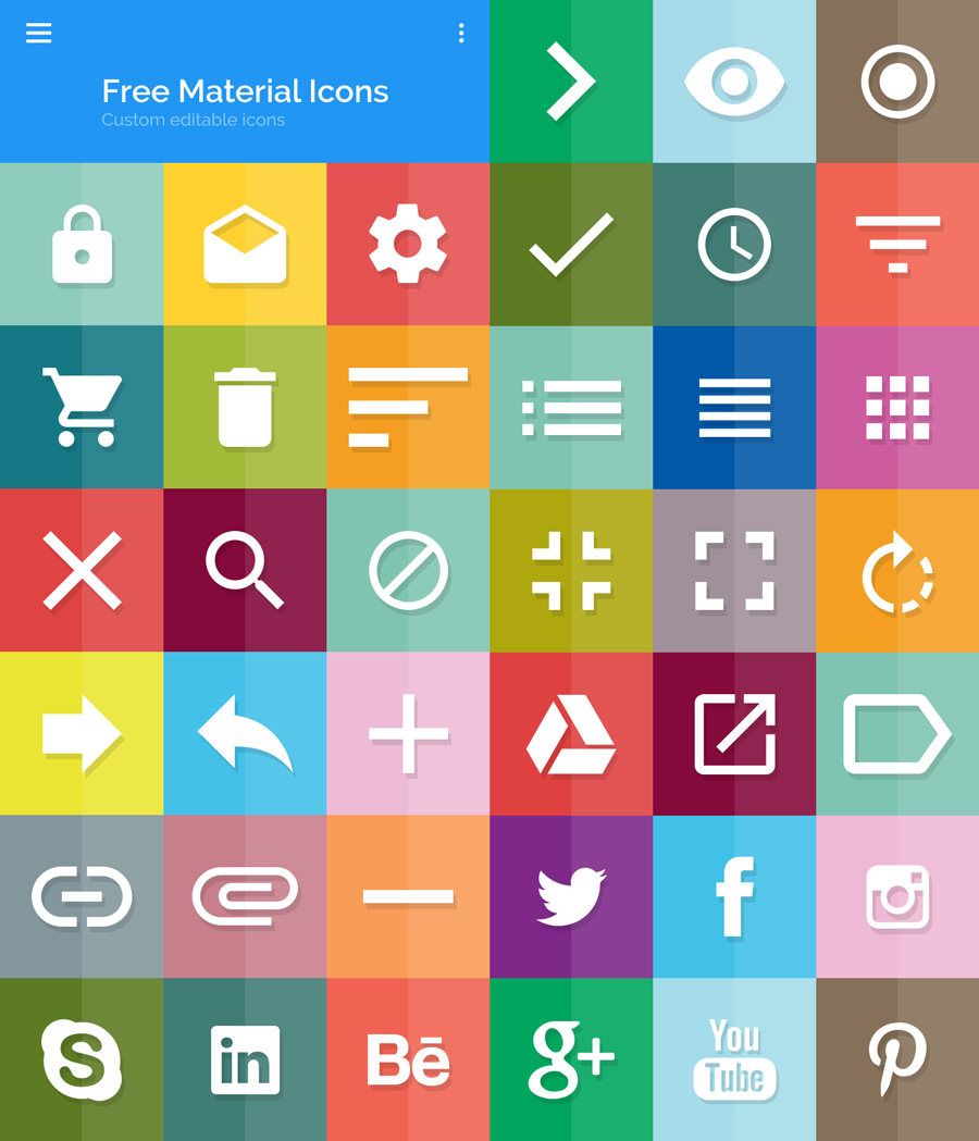 900x1049 Free Material Icon Set