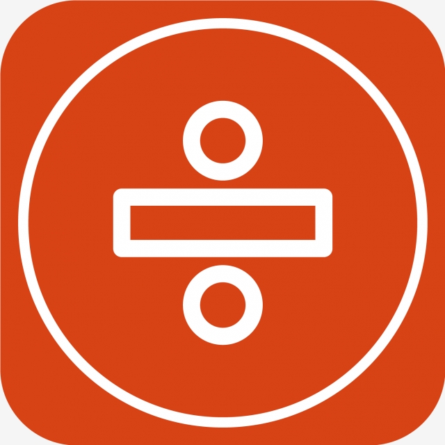 640x640 Vector Divide Icon, Calculate, Divide, Math Icon Png And Vector