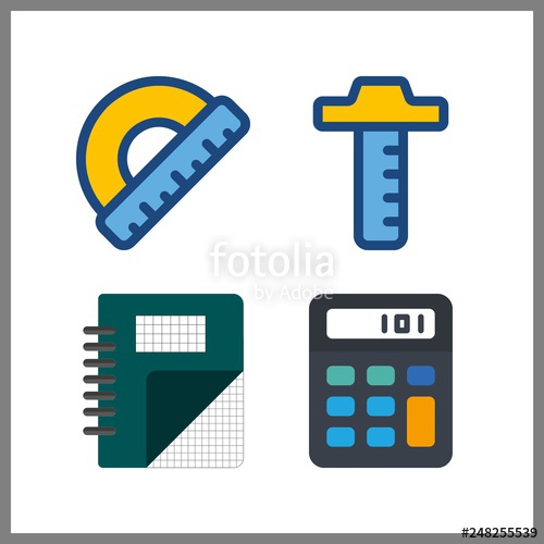 500x500 Mathematics Icon Vector Illustration Mathematics Set