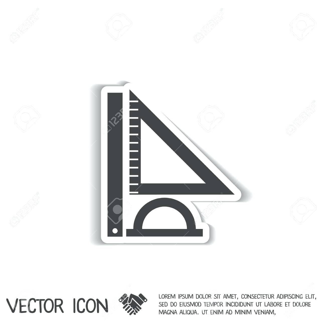 1300x1300 Geometric Protractor Math Ruler Protractor Triangle Symbol