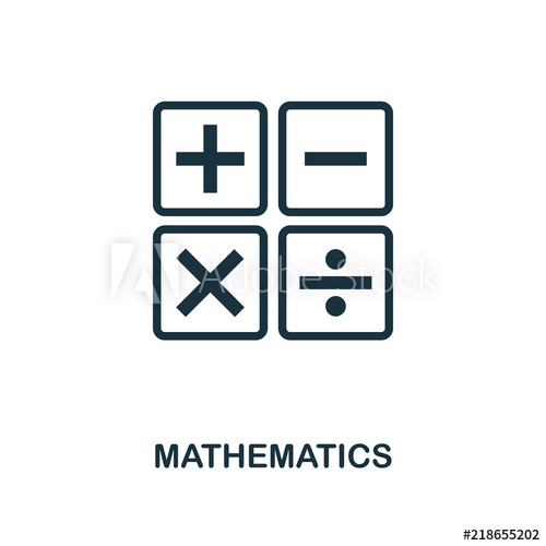 500x500 Mathematics Icon Monochrome Style Icon Design From School Icon
