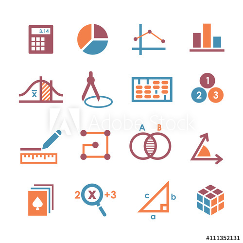 500x500 Mathematics Icon Set