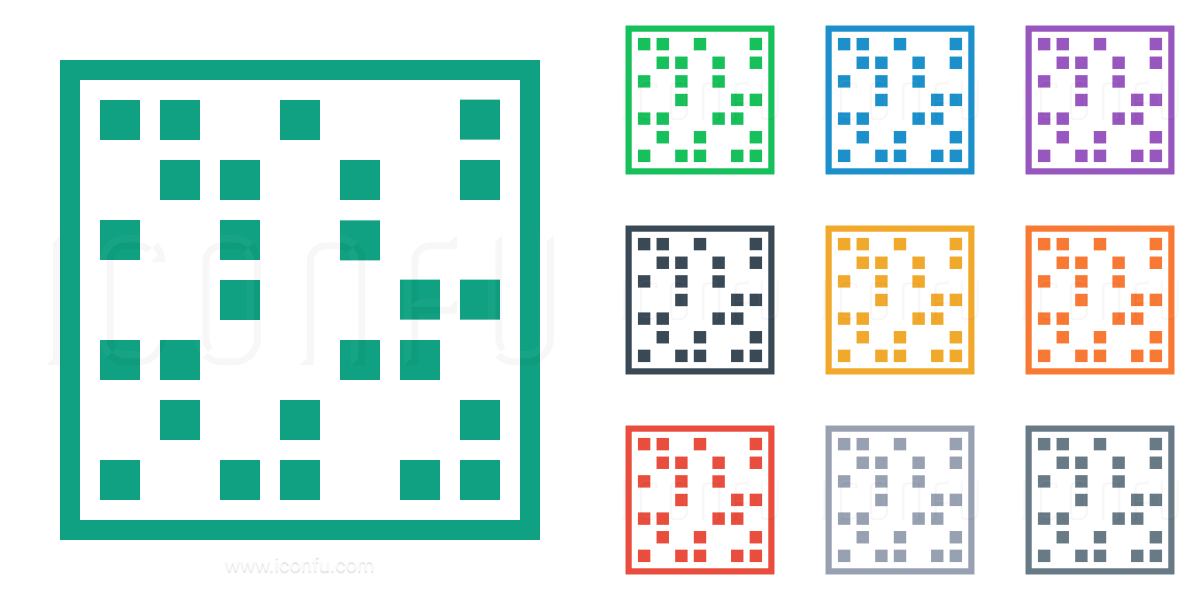 1200x600 Dot Matrix Icon