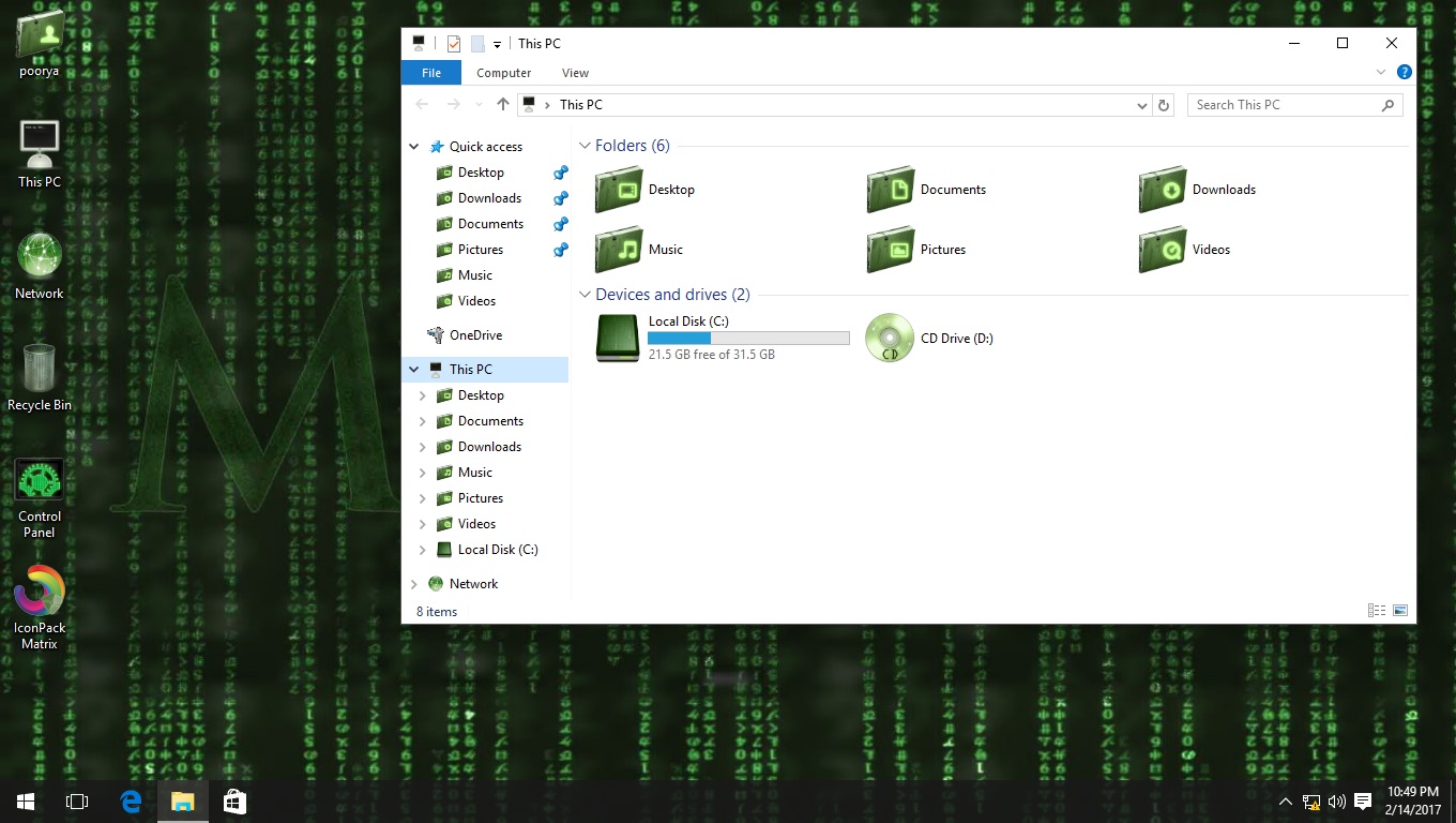 1360x768 Matrix Iconpack