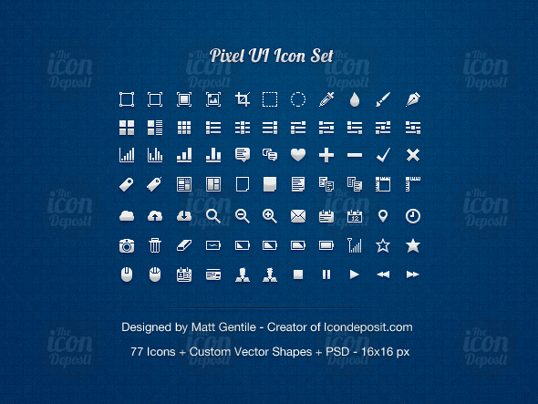 590x443 Pixel Ui Icon Set