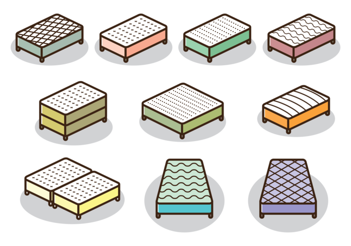 700x490 Mattress Vector Icons