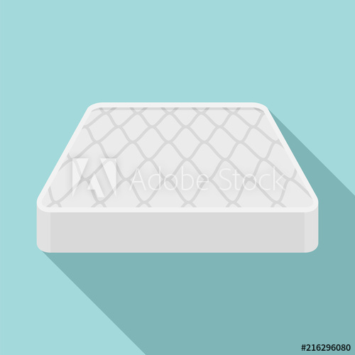 500x500 Sleeping Mattress Icon Flat Illustration Of Sleeping Mattress
