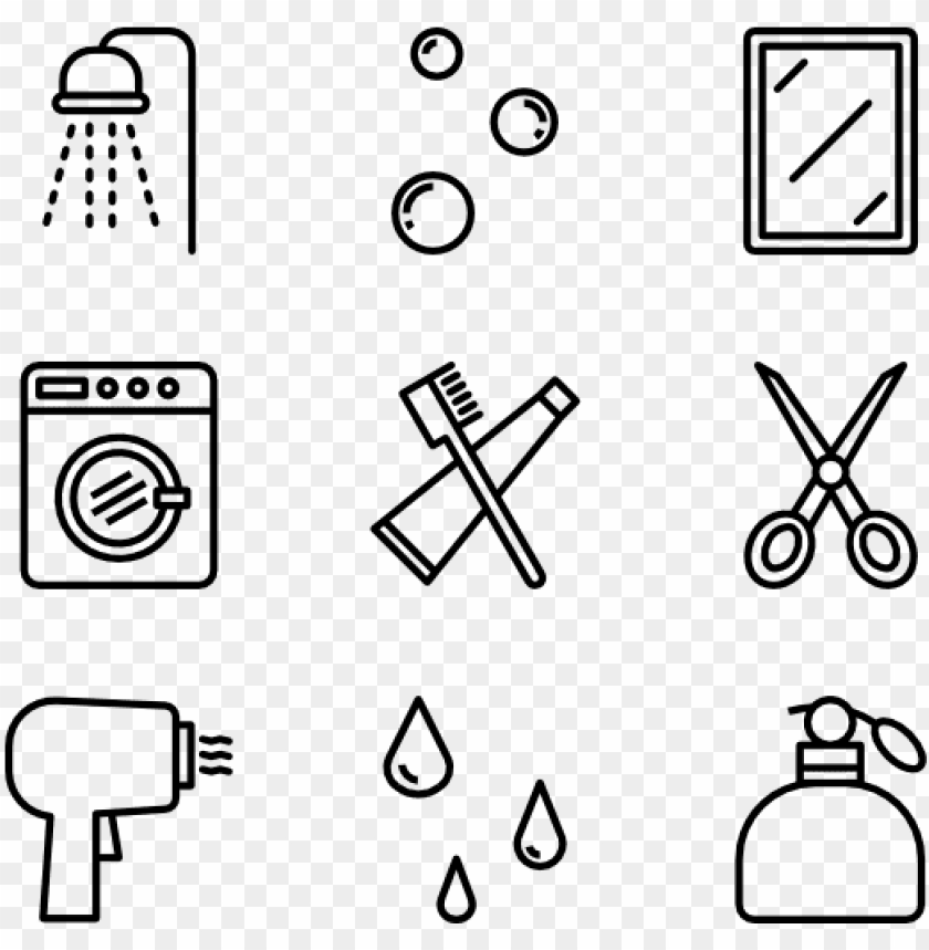 840x859 Bathroom Icons
