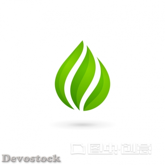 540x540 Water Drop Eco Leaves Logo Design Template Icon May Be Used