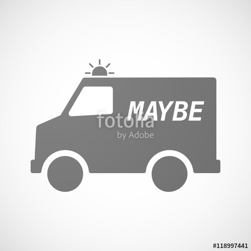 500x500 Isolated Ambulance Icon With The Text Maybe Stock Image