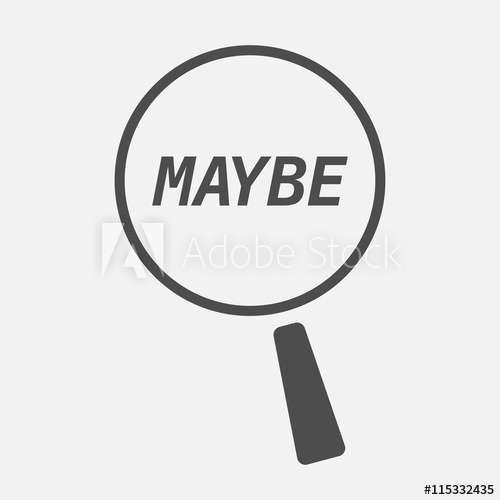 500x500 Isolated Magnifying Glass Icon Focusing The Text Maybe