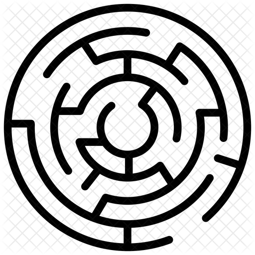 512x512 Round Maze Icon Of Line Style