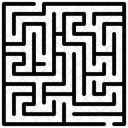 256x256 Block Maze Icon Of Line Style