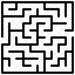 256x256 Classical Maze Icon Of Line Style