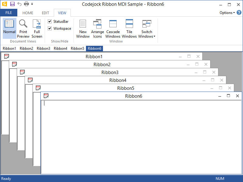 800x600 Ribbon Bar Examples Codejock