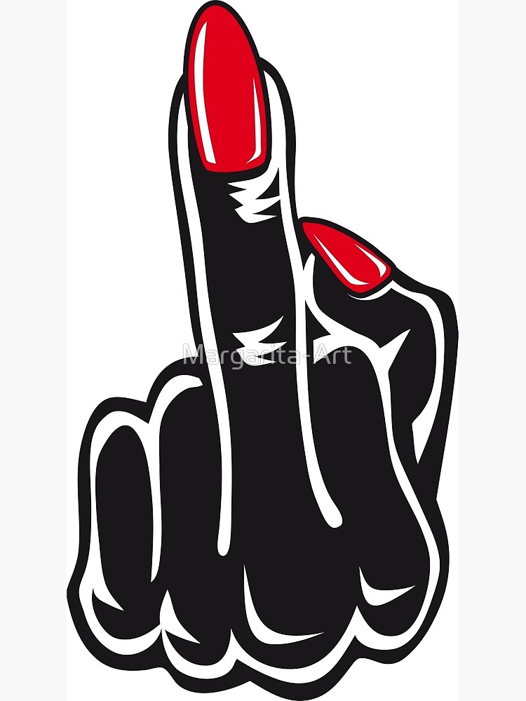 750x1000 Middle Finger Stinky Fingers Red Nails Me Too Icon Poster