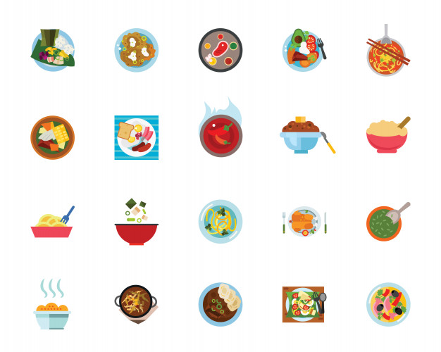 626x500 Meal Icon Set Vector Free Download