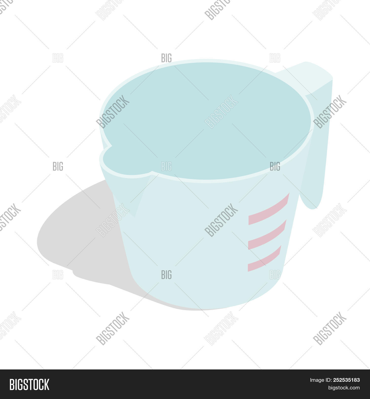 1500x1620 Measuring Cup Icon In Isometric Style Isolated On Image