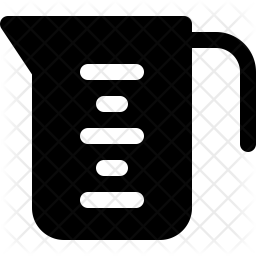 256x256 Measuring Cup Icon Of Glyph Style