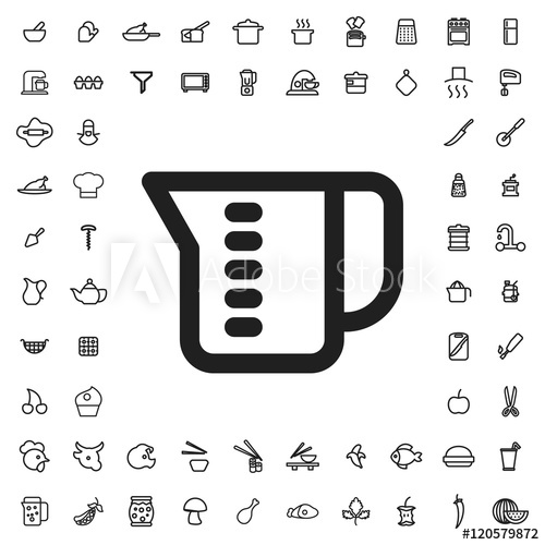 500x500 Measuring Cup Icon Illustration